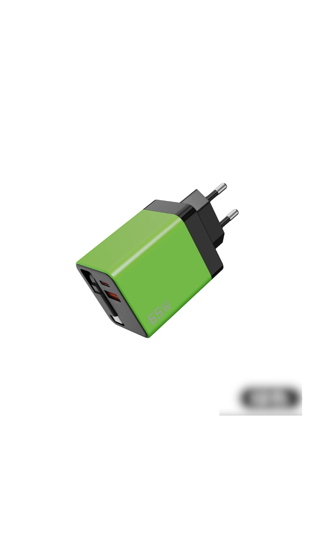 ✨⚡3-in-1-GaN-Ladegerät, 65W-Schnellladegerät für Smartphones mit Typ-C-Kabel und 2 USB-Anschlüssen