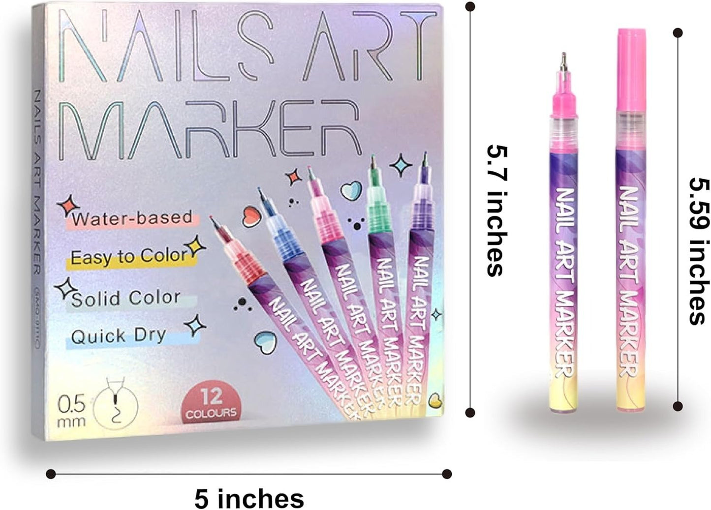 🎁 Hot Sale 50 % RABATT ⏳🎨 12 Farben Nagelkunst-Stifte-Set