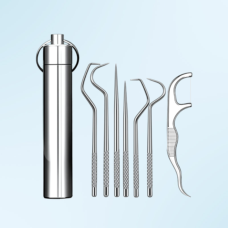 💥Halber Preis⚡Edelstahl-Zahnstocher-Set | Hygienisch & Langlebig 🦷✅