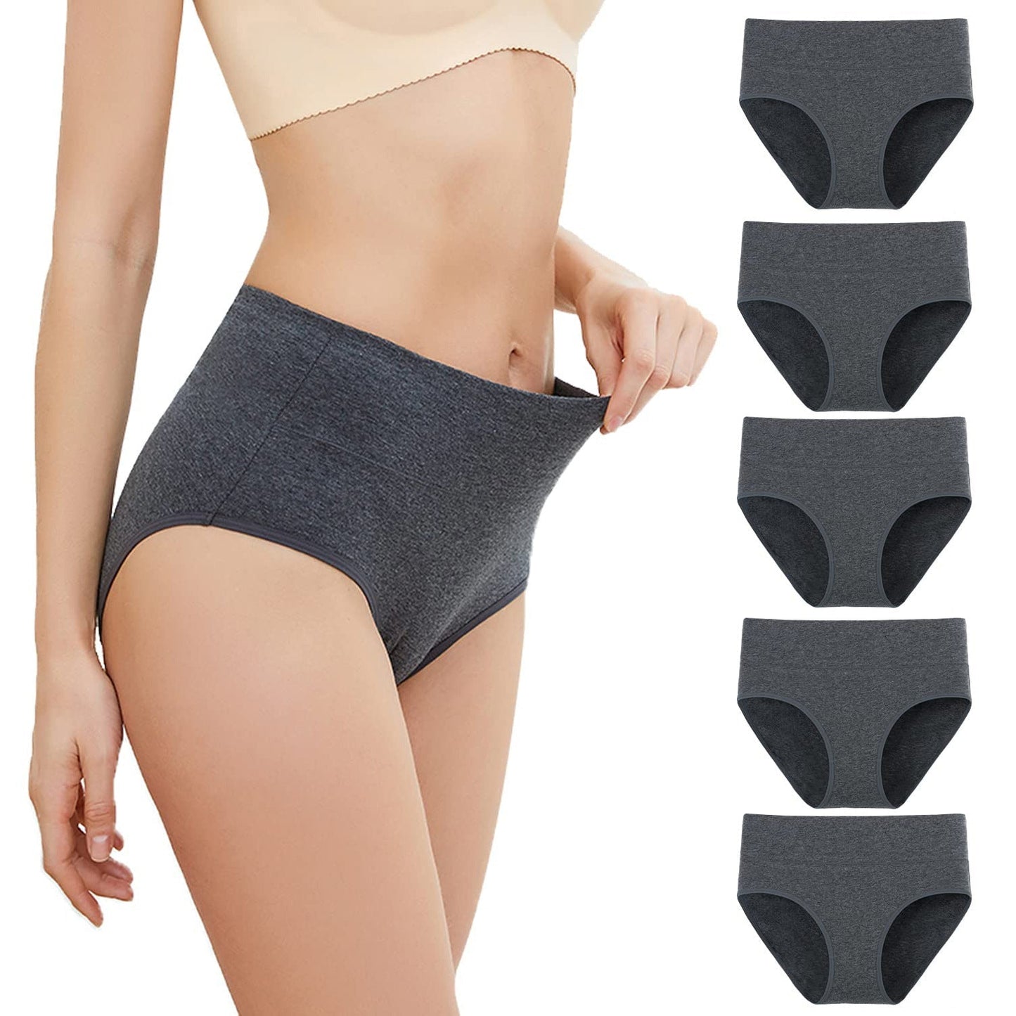 đBuy 1 Get 5 PacksâšPlus Size High-Waist Hip-Lifting Cotton Panties for Women