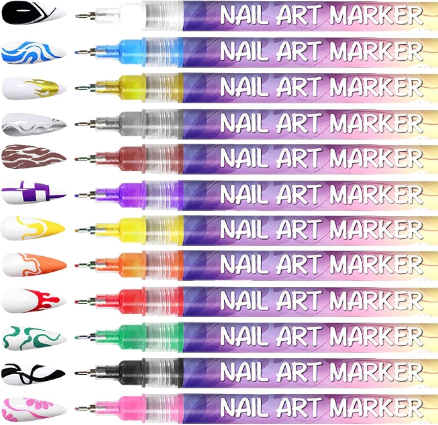 🎁 Hot Sale 50 % RABATT ⏳🎨 12 Farben Nagelkunst-Stifte-Set