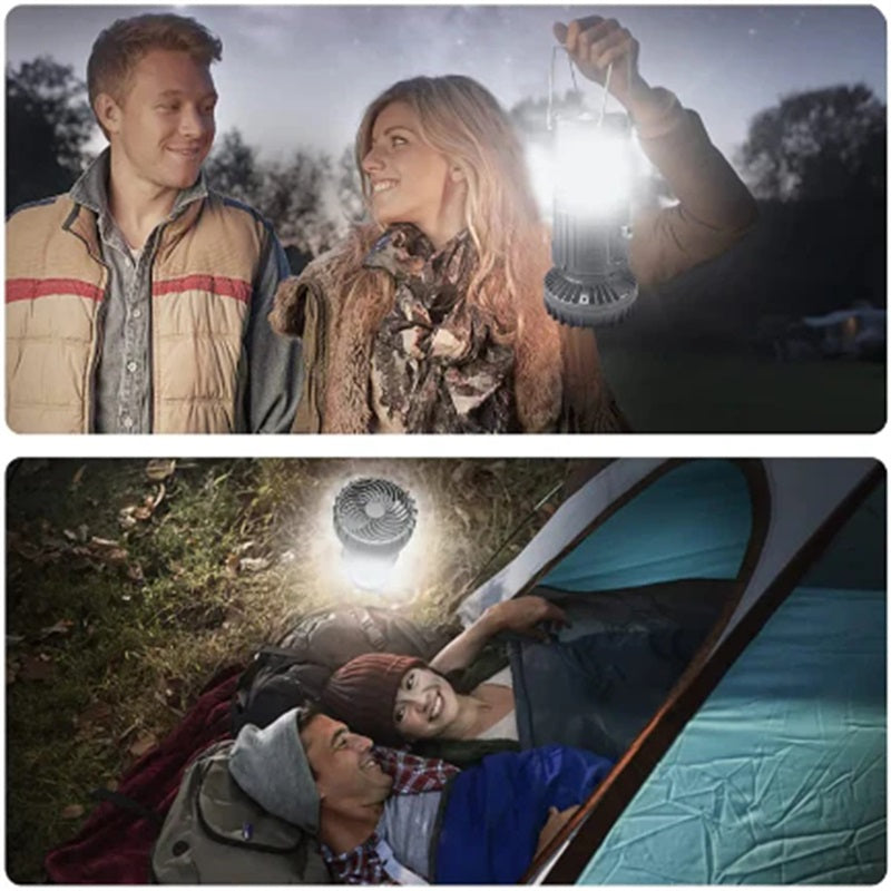 2-in-1-Abenteuer-Solarleuchte und tragbarer Ventilator