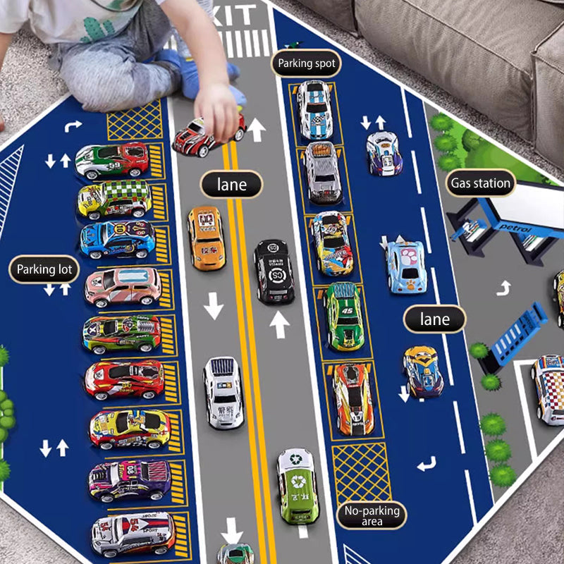 30pcs Simulation Alloy Car Toys Set with Maps