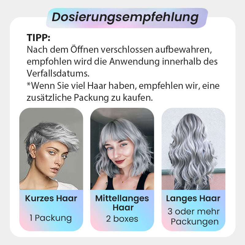 2-in-1-Silber-Haarfarbe mit natürlichem Essenz-Extrakt