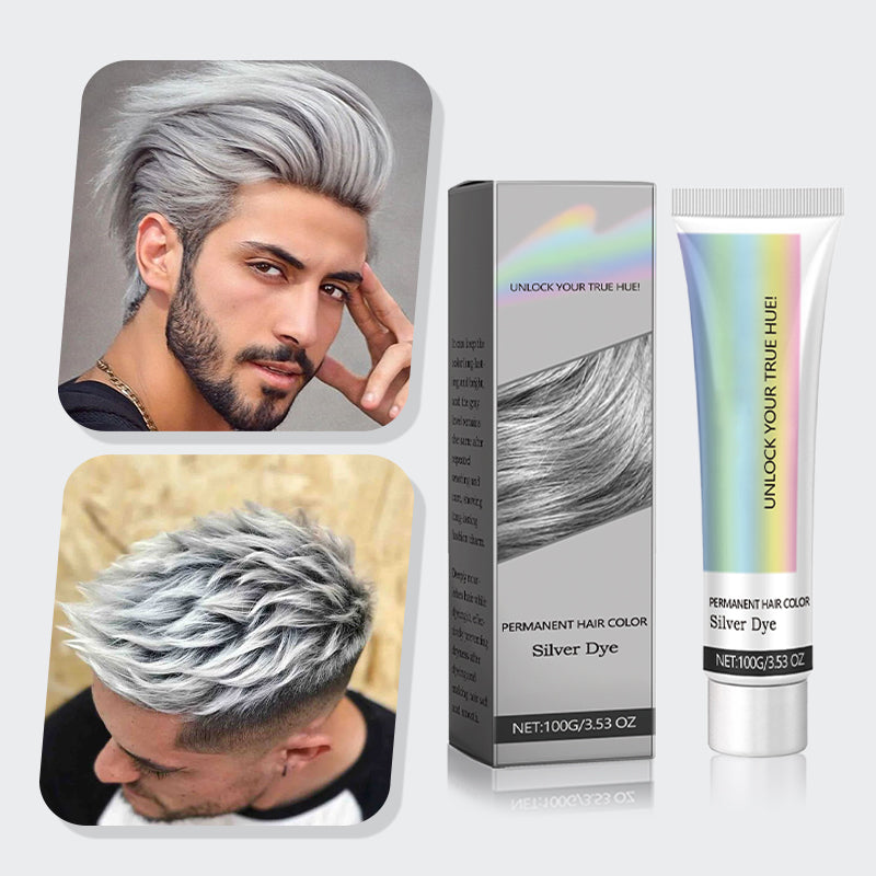 2-in-1-Silber-Haarfarbe mit natürlichem Essenz-Extrakt