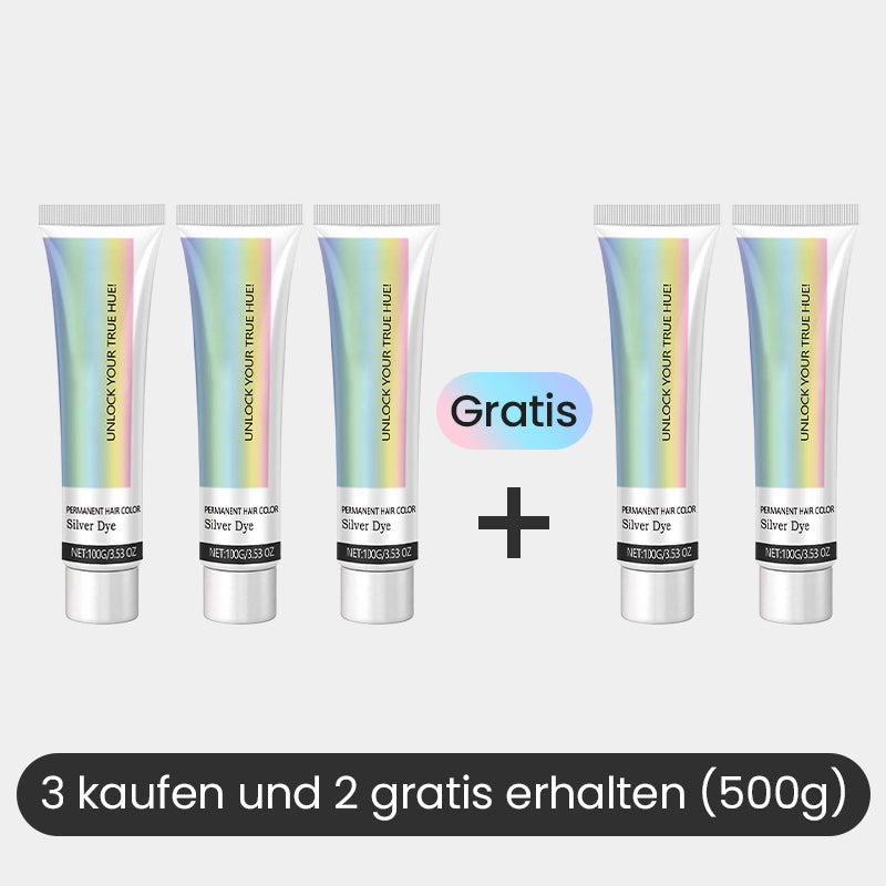 2-in-1-Silber-Haarfarbe mit natürlichem Essenz-Extrakt