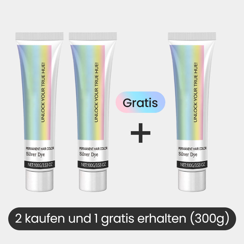 2-in-1-Silber-Haarfarbe mit natürlichem Essenz-Extrakt