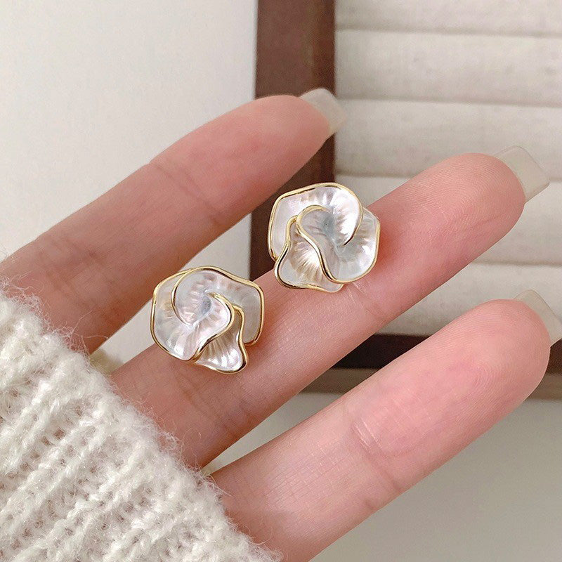 Women's Elegant Camellia Flower Earrings