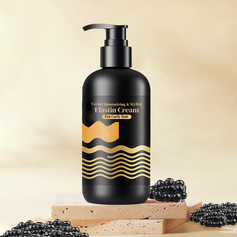 💯 The curly hair saviour 💥Caviar Moisturizing & Styling Elastin Cream for Curly Hair