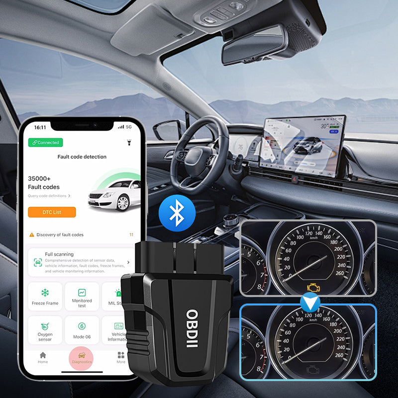 ⏰ Nur heute 50%! 🔥OBD2-Diagnosegerät Bluetooth – liest Fehlercodes, löscht Motorleuchten & zeigt Echtzeitdaten – für alle Autos ab 2001🔥