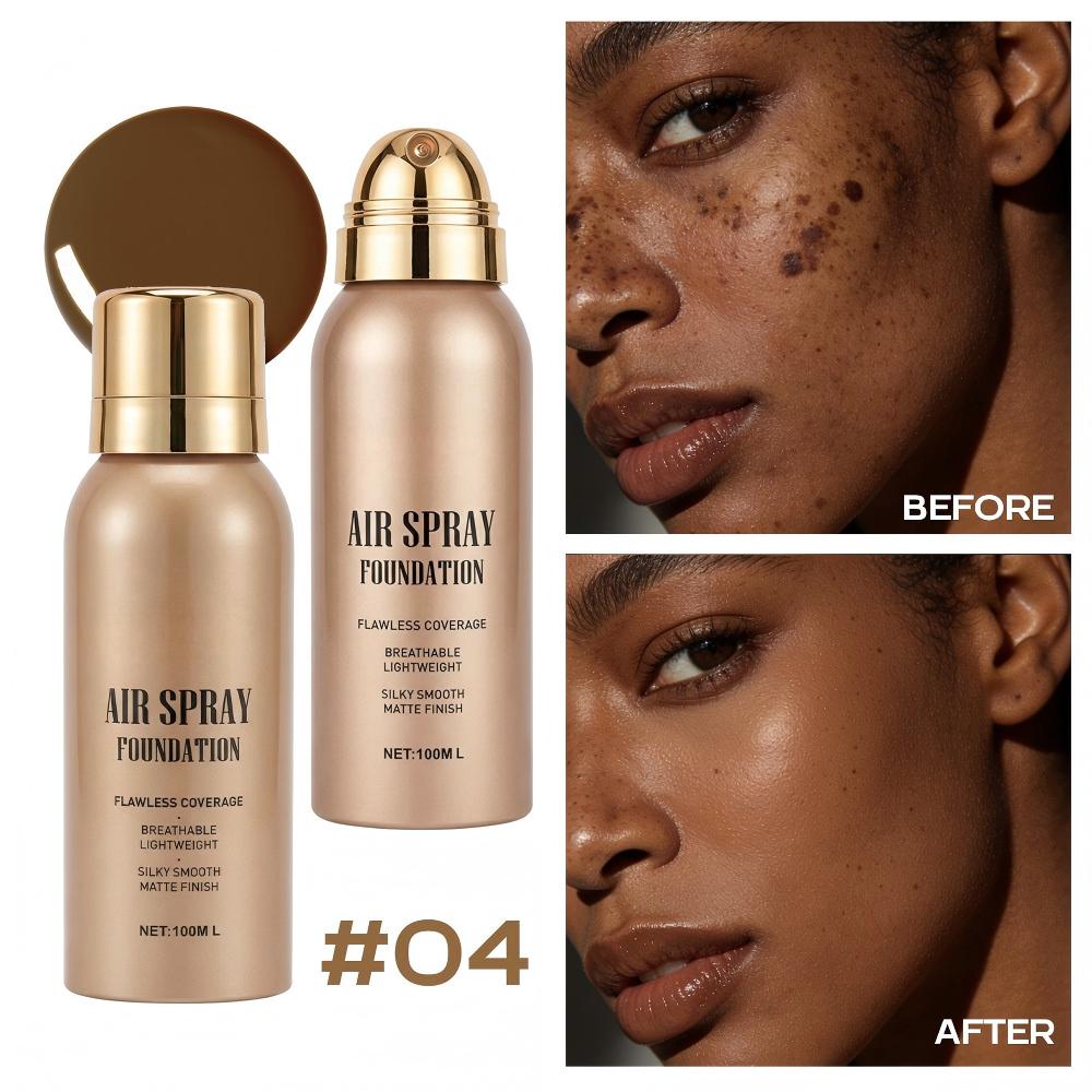⏰Jetzt 50 % Rabatt!✨💧 Air-Spray-Foundation – wasserfest, atmungsaktiv & langanhaltend – samtiges Finish, einfach aufgesprüht – für jeden Hauttyp