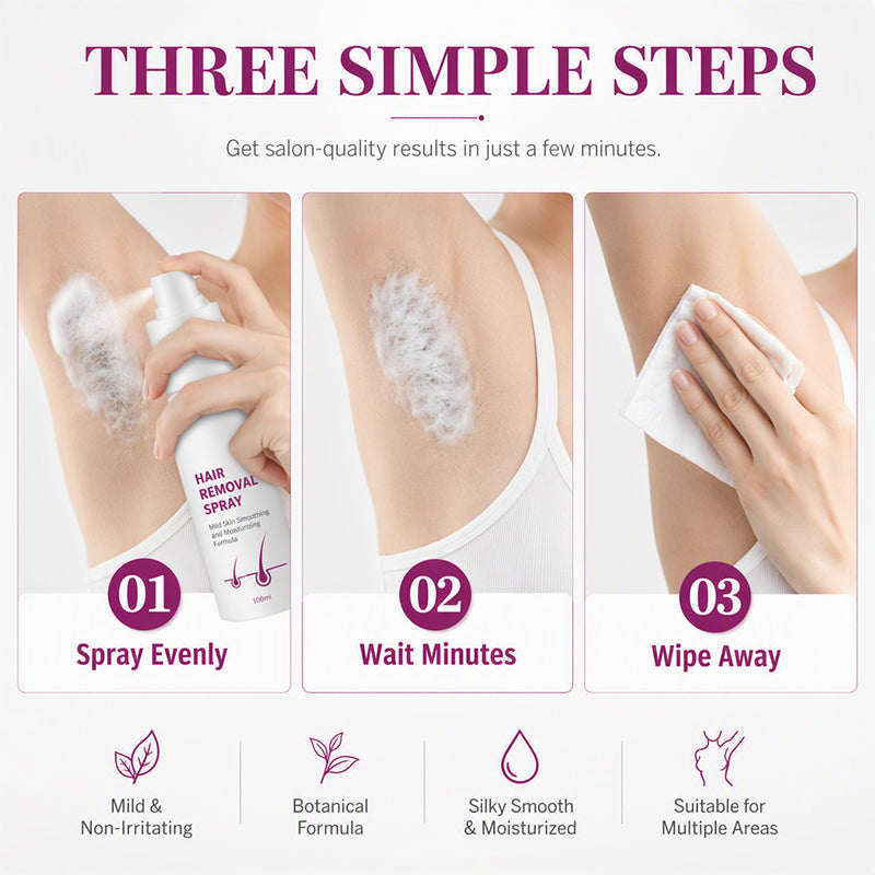 💥 50% sparen! Glatte Haut ohne Rasierstress – Haarentfernungsspray 100 ml – einfach aufsprühen, kurz einwirken lassen & abwischen – sanft & seidenglatt ✨🦵
