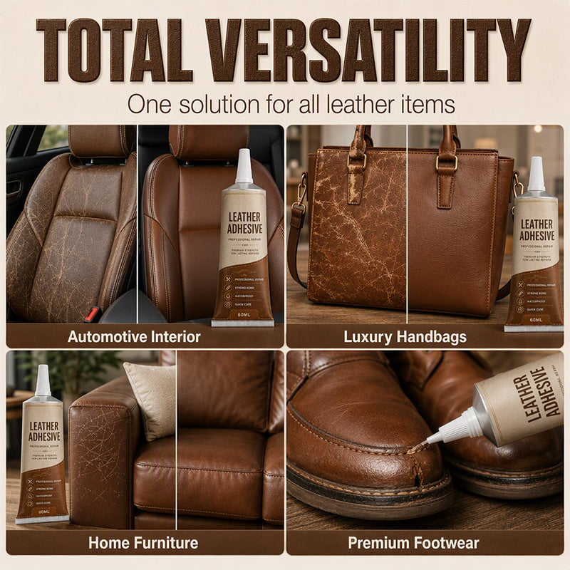 đ„ 50% RABATT JETZT! đ§Ž Schnell trocknender wasserdichter Lederkleber â professionelle Lederreparatur, permanente Verbindung & wasserdicht â perfekt fĂŒr Sofas, Autositze und Luxus-Taschen âš