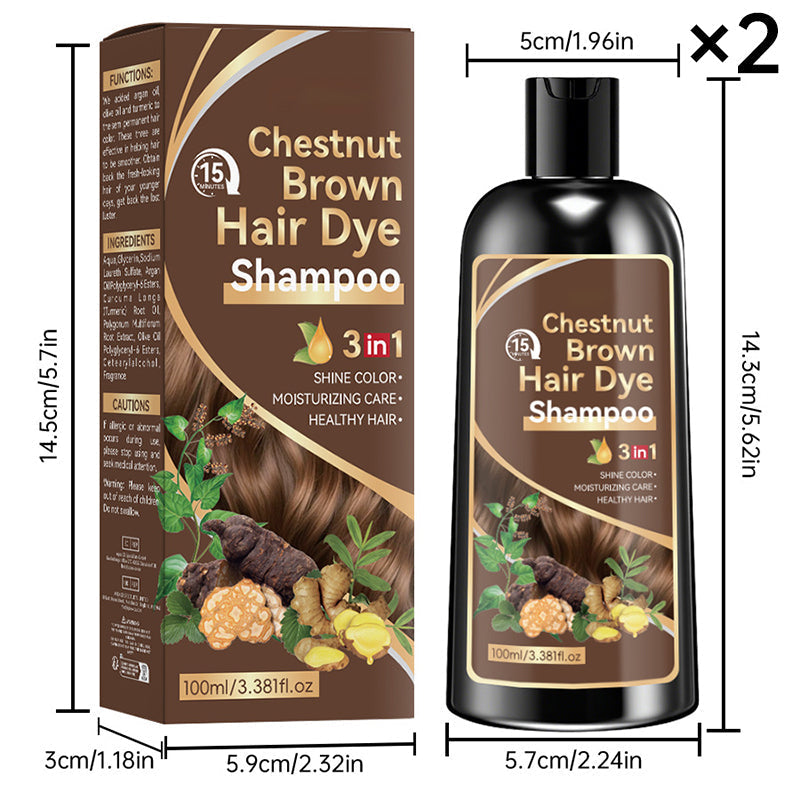 ⚡ Pflanzliches 3-in-1-Haarfärbe-Shampoo – färbt, pflegt & reinigt – sanft & einfach 🌿