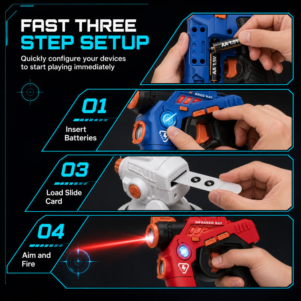 🔥 Bestseller 2026! 💞 Über 1000+ verkauft! 50% Rabatt! 🔫 Infrarot-Laser-Tag-Set für Kinder – 2 Mini-Pistolen & 1 Projektor mit Sound- und Lichteffekten – ideal für Zwei-Spieler-Duelle & Geburtstage 🎯✨