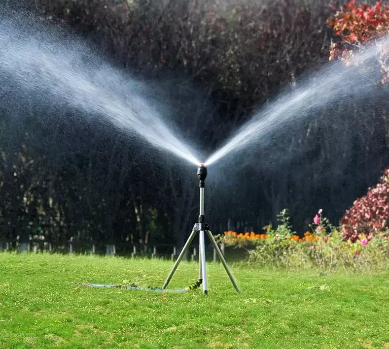 Edelstahl Rotary Bewässerung Stativ Teleskop Unterstützung Sprinkler