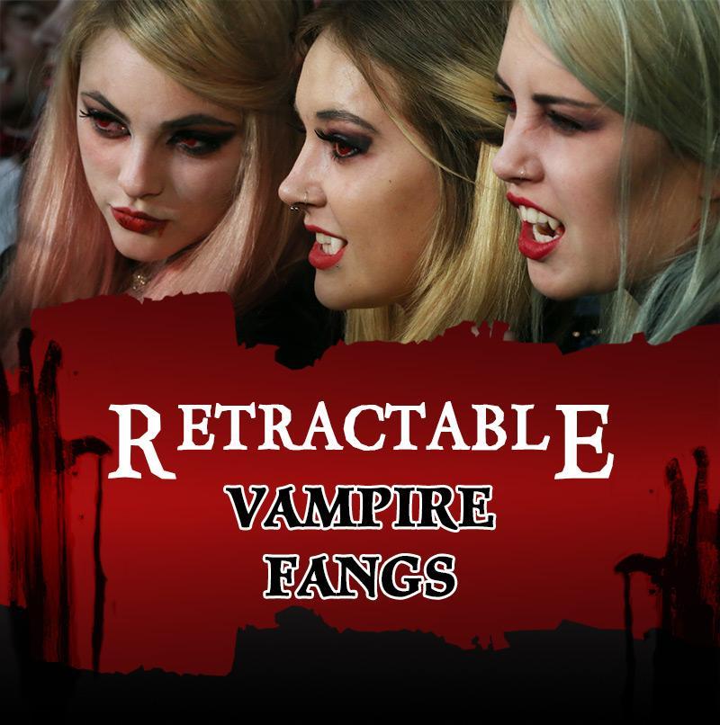 (Heißer Verkauf)Rückziehbare Halloween Vampirzähne