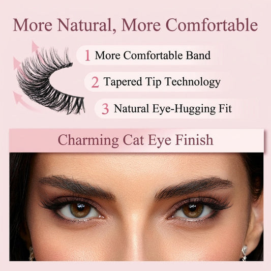 ⏳Zeitlich begrenztes Angebot: 3 Stück zum Einzelpreis von nur €3,99!!🌸 Selbstklebende, wiederverwendbare falsche Wimpern – in 3 Sekunden befestigt, kein Kleber nötig