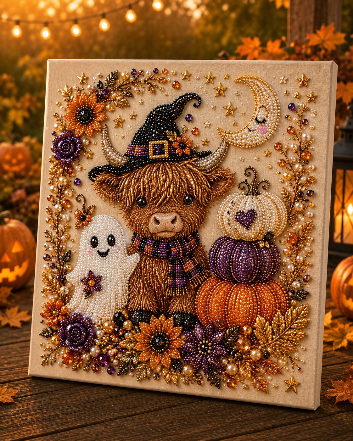💥 Letzter Tag 56% RABATT👻✨50.000 VERKAUFT!🎃 Halloween Perlkunst DIY-Kit – Keine Malfähigkeiten erforderlich, einfach Perlen zuordnen und platzieren. Erstelle gruselig-süße Dekoration für ein gemütliches Herbst-Zuhause! 🧵🖼️