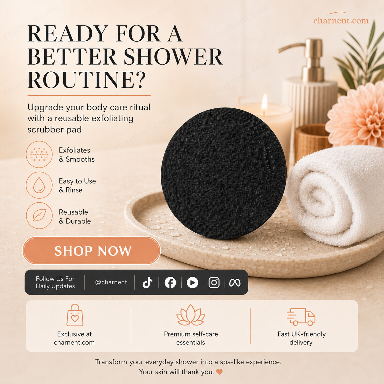 🚿 Zwei zum Preis von einem Wiederverwendbare Peeling-Pads | Sanft für glatte, frische Haut🧖‍♀️