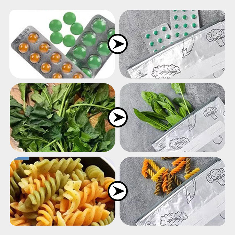 ✨ 🔥 1+1 gratis 【20 Stück】 🔥 Wiederverwendbare, verschließbare Aufbewahrungsbeutel aus Aluminiumfolie – Lebensmittelecht, auslaufsicher & vielseitig – Ideal für Frische & Ordnung in Küche & Haushalt 🏠
