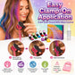 🔥 Nur für kurze Zeit!🎨 12 Farben, 1 Applikator – Temporäre Haarkreide für sofortigen Farbwechsel – ohne Bleichen, ohne Schäden, einfach auswaschen ✨