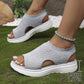 🏖️ Sommer-Sale 50% Rabatt 🏝️👡Damen Strick-Plateausandalen ✨Atmungsaktive bequeme Sommersandalen mit weicher Sohle für Stadt & Spaziergänge