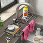 🔥 HOT SALE! Rostfreie Wasserhahn-Ablage aus Weltraum-Aluminium – Schluss mit Rost & Chaos am Waschbecken – langlebig, stabil & ideal für Küche & Bad 🚿✨