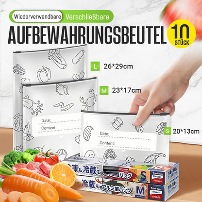 ✨ 🔥 1+1 gratis 【20 Stück】 🔥 Wiederverwendbare, verschließbare Aufbewahrungsbeutel aus Aluminiumfolie – Lebensmittelecht, auslaufsicher & vielseitig – Ideal für Frische & Ordnung in Küche & Haushalt 🏠