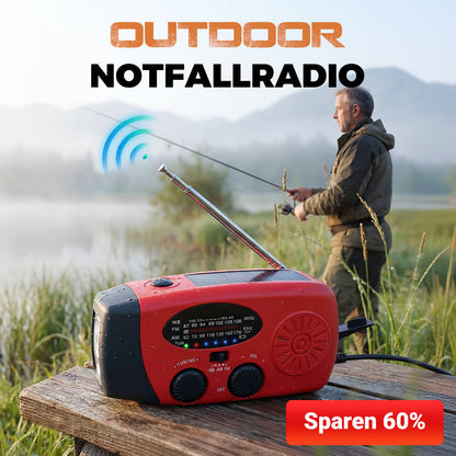 ⏳2026 Neue Ankünfte:：Zeitlich begrenztes Angebot⏳ Solar-Kurbelradio mit AM/FM-Empfang – 3-LED-Taschenlampe, USB-Notladefunktion und 600-mAh-Akku