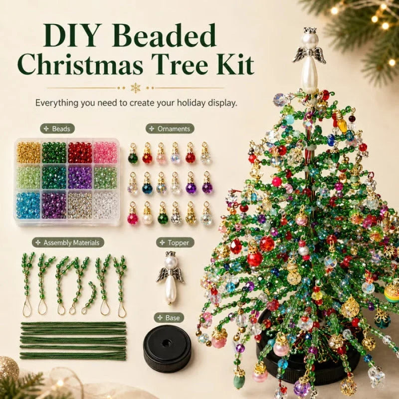 🎄✨ DIY-Set für den Weihnachtsbaum mit Perlen – 🎅 Gestalte deine eigene funkelnde Weihnachtsdekoration