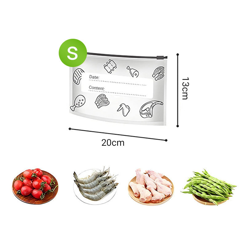 ✨ 🔥 1+1 gratis 【20 Stück】 🔥 Wiederverwendbare, verschließbare Aufbewahrungsbeutel aus Aluminiumfolie – Lebensmittelecht, auslaufsicher & vielseitig – Ideal für Frische & Ordnung in Küche & Haushalt 🏠