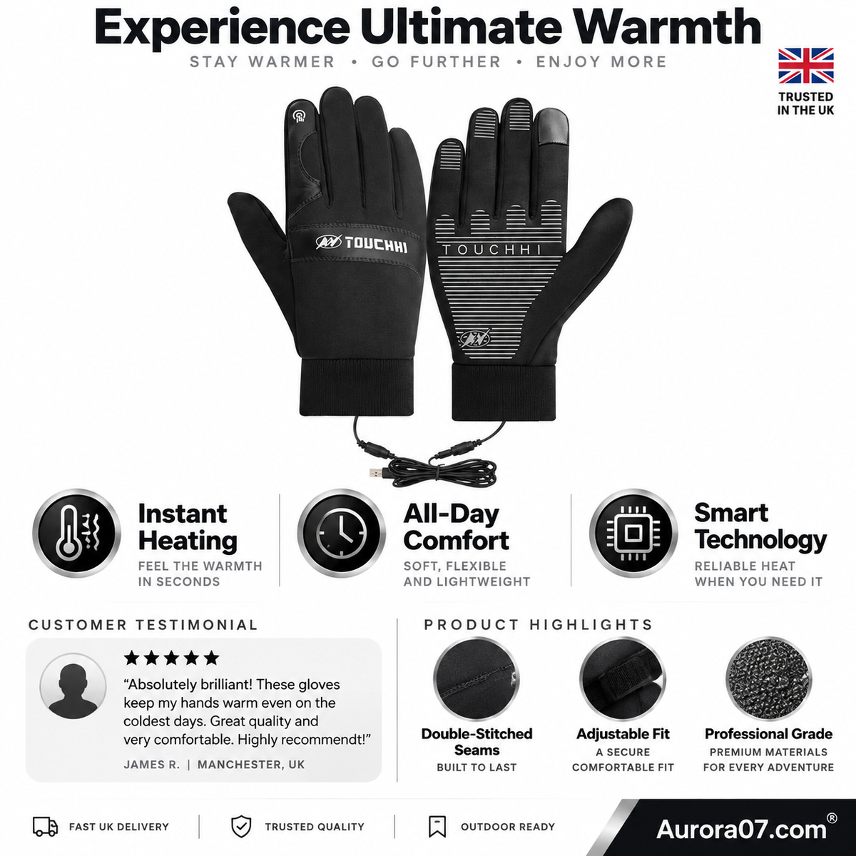 🧤 USB-betriebene beheizbare Winterhandschuhe