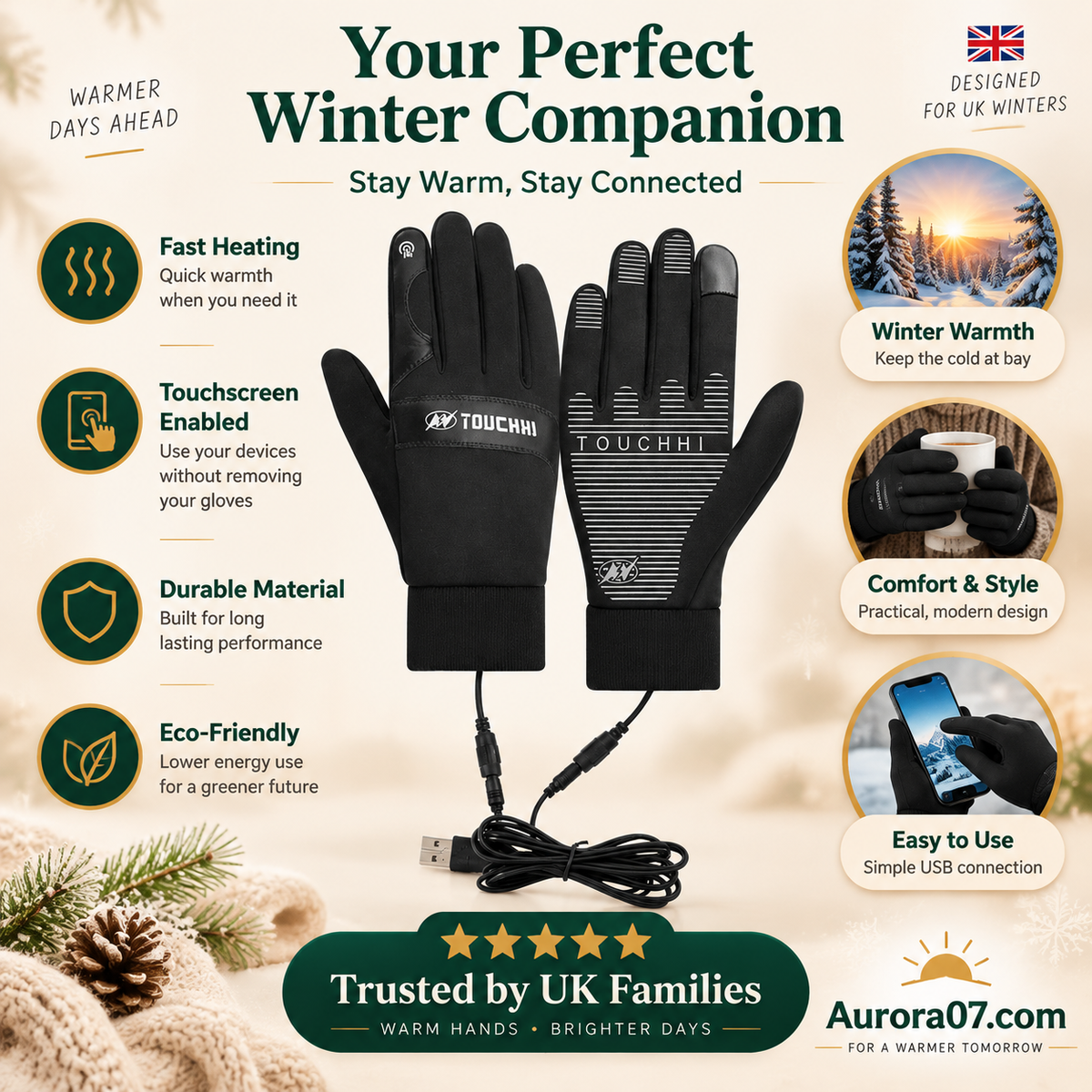 🧤 USB-betriebene beheizbare Winterhandschuhe