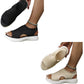 🏖️ Sommer-Sale 50% Rabatt 🏝️👡Damen Strick-Plateausandalen ✨Atmungsaktive bequeme Sommersandalen mit weicher Sohle für Stadt & Spaziergänge