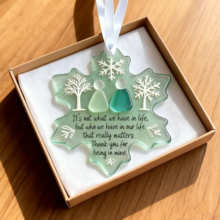🎄Weihnachts-Vorverkauf €3.69!!☃️🌊Schneeflockenförmige Meerglas-Freundschaftsdeko❄✨ Von der Natur geformt & von Hand gefertigt!