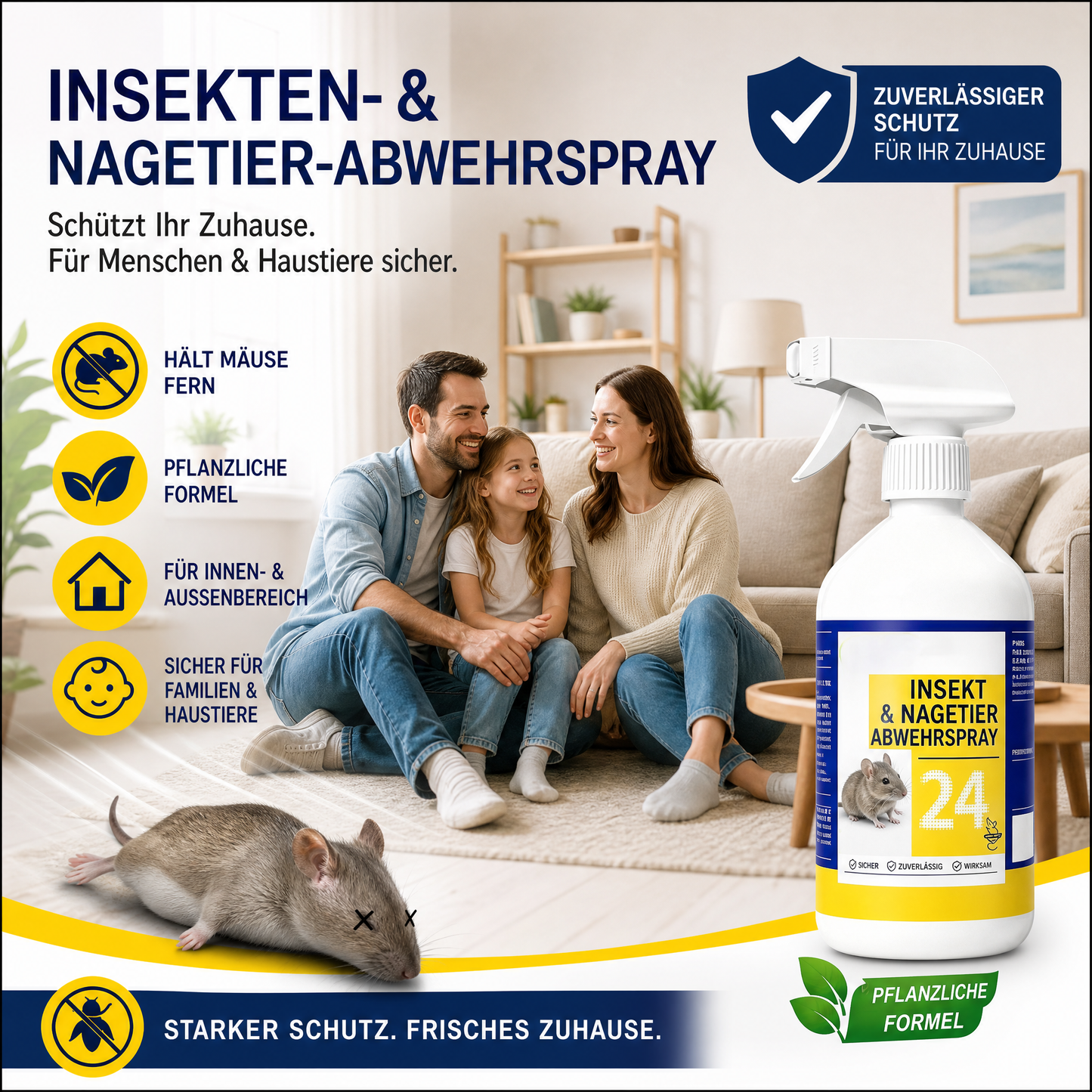 🐀Jetzt 50 % Rabatt! ✨Allzweck-Nagerabwehrspray – Ungiftig und sicher für den Innenbereich