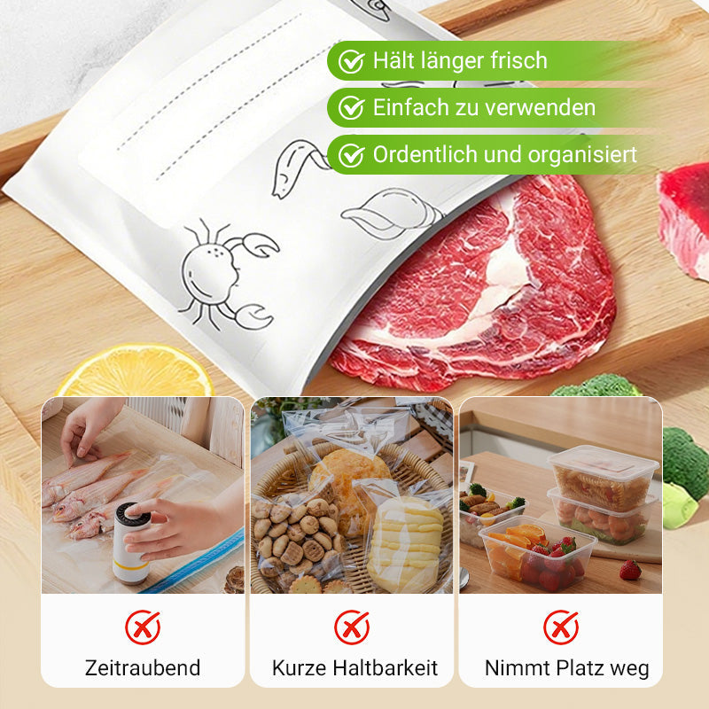 ✨ 🔥 1+1 gratis 【20 Stück】 🔥 Wiederverwendbare, verschließbare Aufbewahrungsbeutel aus Aluminiumfolie – Lebensmittelecht, auslaufsicher & vielseitig – Ideal für Frische & Ordnung in Küche & Haushalt 🏠