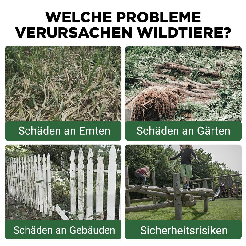 Solarbetriebene Tierabwehr-Warnlichter mit lautem Alarm