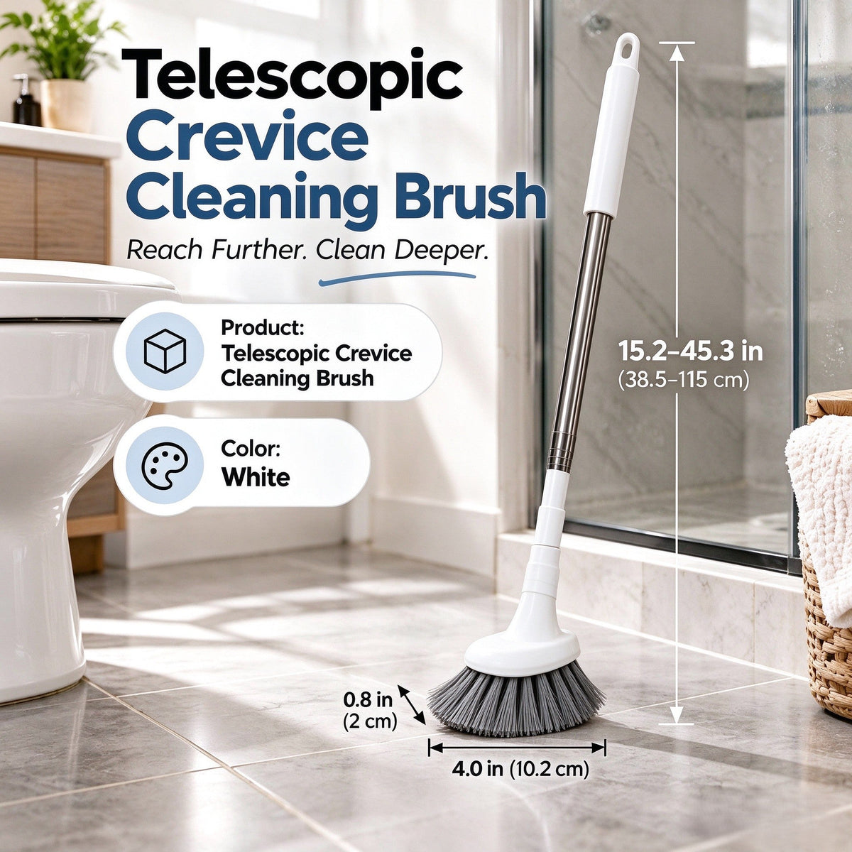 📢 ⏰ Teleskop-Reinigungsbürste | Scheuerbürste für schwer zugängliche Ecken🚽