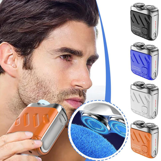 2025 Neues Design✨🎁Tragbarer rotierender Elektrorasierer mit zwei Ringen