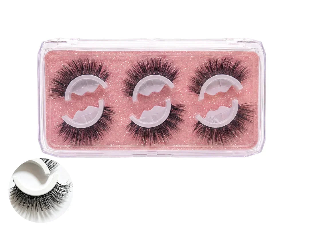 🥳 50 % RABATT! 👁️✨ Wiederverwendbare selbstklebende Wimpern. Kein Kleber erforderlich, einfach aufdrücken. Mehrfach nutzbar & leicht abzunehmen 💕🌸