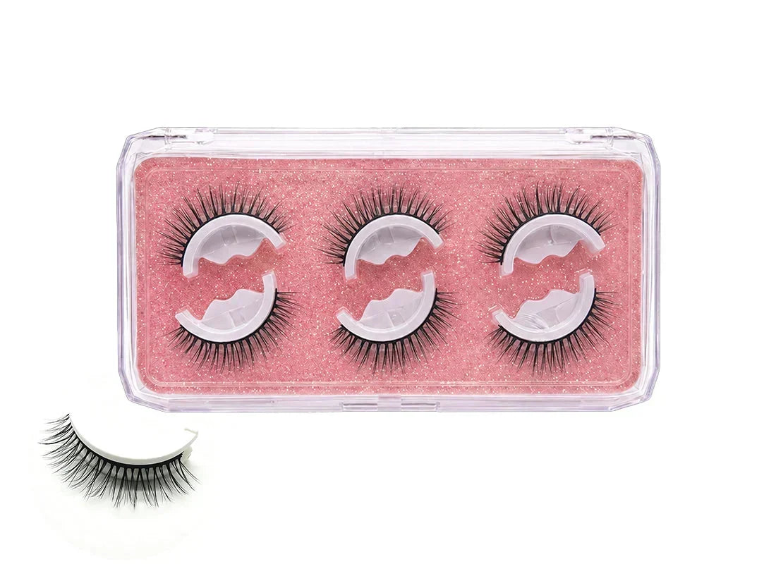 🥳 50 % RABATT! 👁️✨ Wiederverwendbare selbstklebende Wimpern. Kein Kleber erforderlich, einfach aufdrücken. Mehrfach nutzbar & leicht abzunehmen 💕🌸