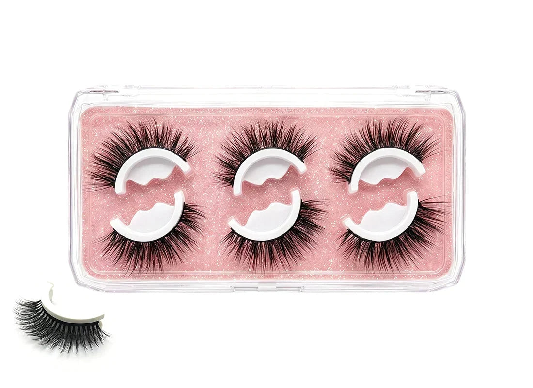 🥳 50 % RABATT! 👁️✨ Wiederverwendbare selbstklebende Wimpern. Kein Kleber erforderlich, einfach aufdrücken. Mehrfach nutzbar & leicht abzunehmen 💕🌸