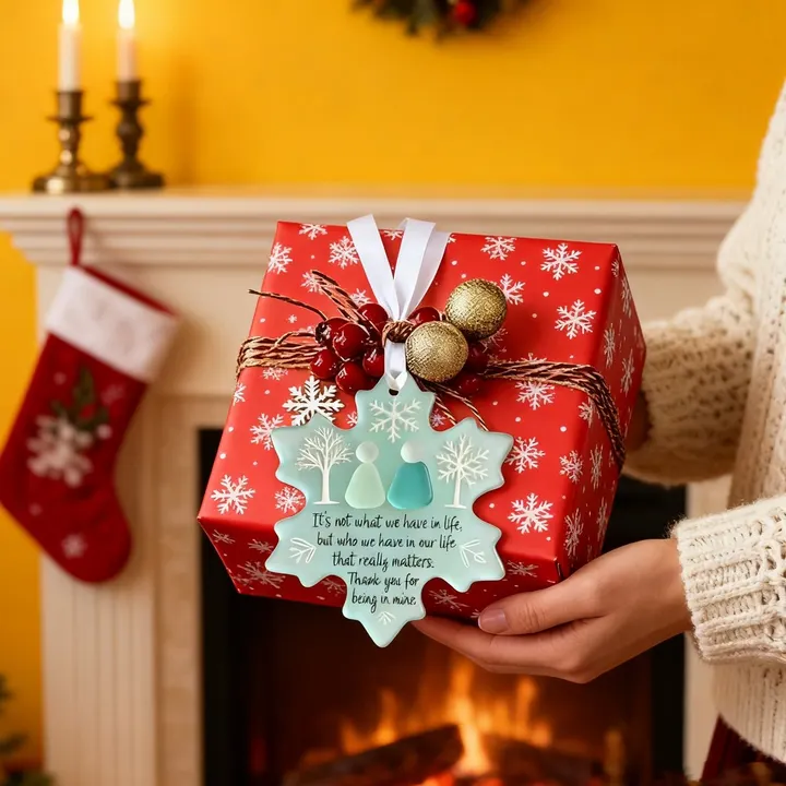 🎄Weihnachts-Vorverkauf €3.69!!☃️🌊Schneeflockenförmige Meerglas-Freundschaftsdeko❄✨ Von der Natur geformt & von Hand gefertigt!