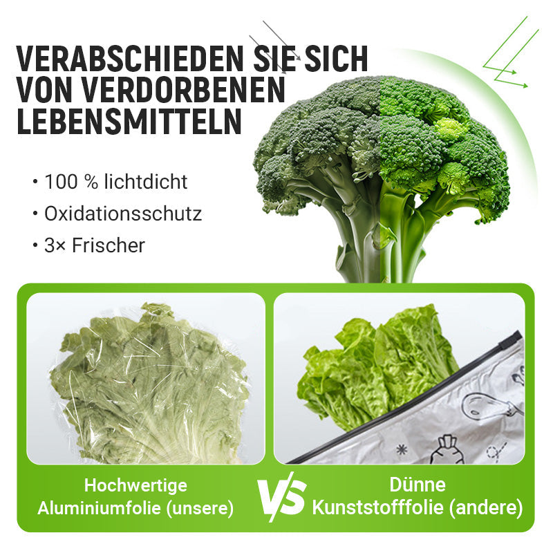 ✨ 🔥 1+1 gratis 【20 Stück】 🔥 Wiederverwendbare, verschließbare Aufbewahrungsbeutel aus Aluminiumfolie – Lebensmittelecht, auslaufsicher & vielseitig – Ideal für Frische & Ordnung in Küche & Haushalt 🏠