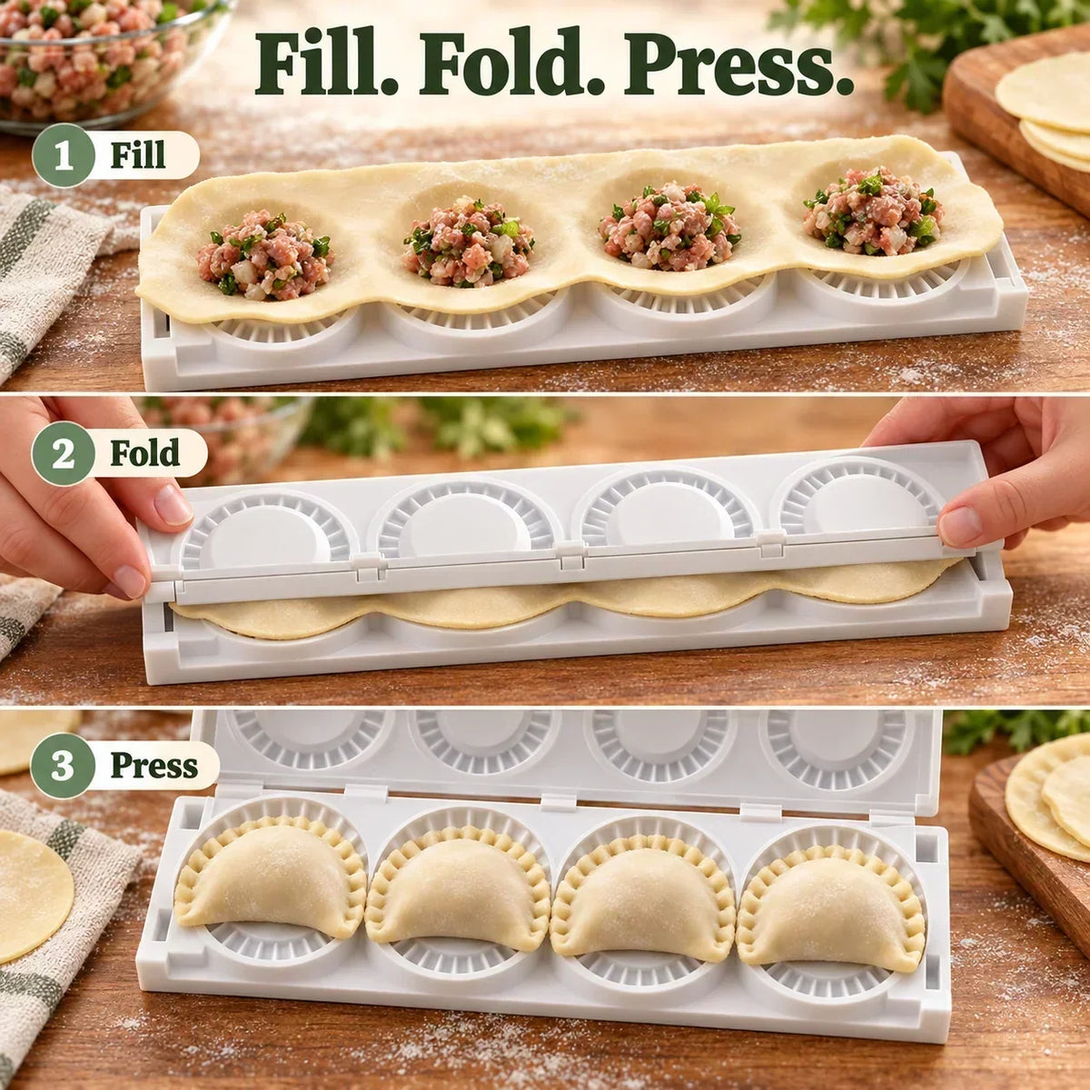 🎁Neuheiten 50% RABATT💥PIEROGIES Teigtaschenformer – Küchen-Knödelform & Teigtaschenpresse