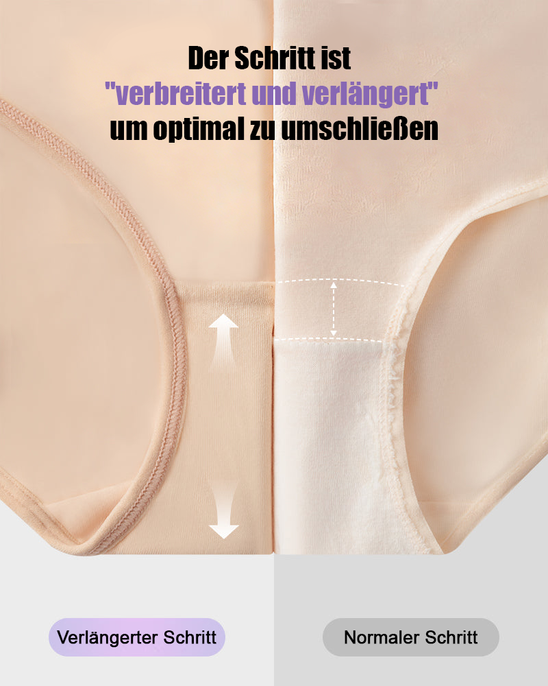 Übergrößen hochgeschnittene Bauchkontroll-Slips mit Kreuz-Design