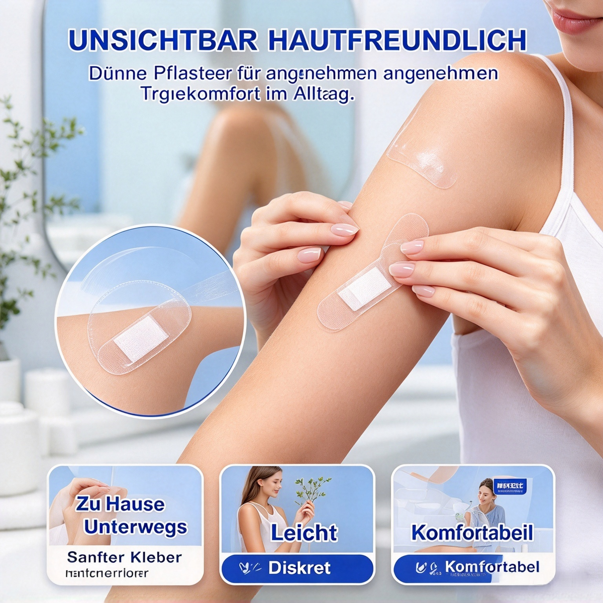 💧 Kleine Wunde & Wasser? Kein Problem! – Wasserfeste, atmungsaktive Wundpflaster – transparent, hautfreundlich & kaum spürbar – schützen zuverlässig bei Händewaschen, Duschen & unterwegs 🩹✨
