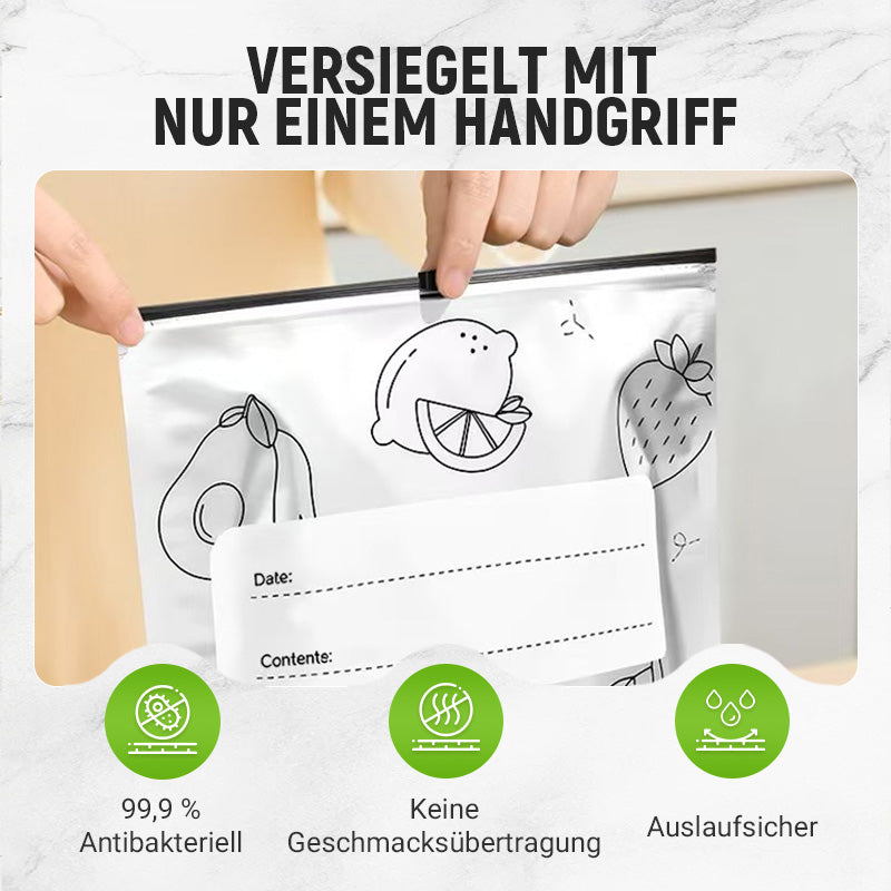 ✨ 🔥 1+1 gratis 【20 Stück】 🔥 Wiederverwendbare, verschließbare Aufbewahrungsbeutel aus Aluminiumfolie – Lebensmittelecht, auslaufsicher & vielseitig – Ideal für Frische & Ordnung in Küche & Haushalt 🏠